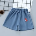 thumbnail image 3 of adviicd Boys Shorts Print Drawstring High Waisted Shorts Kids Summer Casual Shorts with Pocket Cotton Boy Shorts (Blue,6-12 Months), 3 of 3