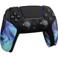 thumbnail image 3 of PlayVital Anti-Skid Sweat-Absorbent Controller Grip for ps5 Controller, Professional Textured Soft Rubber Pads Handle Grips for ps5 Controller - Blue Flame, 3 of 9