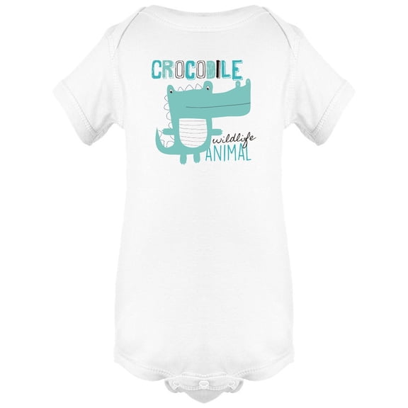 Crocodile Baby Wildlife Cartoon Bodysuit Infant -Image by Shutterstock, Newborn