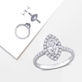 thumbnail image 6 of Created Forever Women's 1ct TW Lab Grown Diamond 14k White Gold Marquise Halo Engagement Ring, 6 of 10