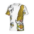 thumbnail image 5 of Vsdgher Gnome Sweet Honey Print Men's Dry Fit Mesh Athletic Shirts Moisture Wicking Tennis T-Shirt Tops, 5 of 9