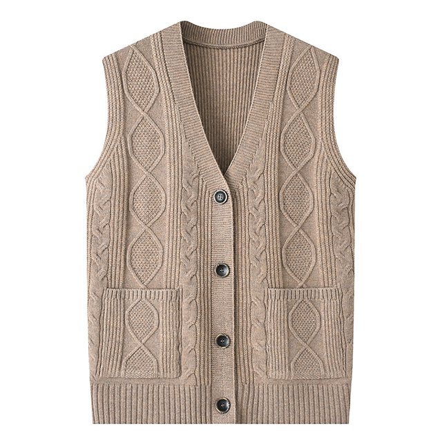 LOVZFMLL Cardigan for Women's Solid Knit Warm Camisole Button Cardigan