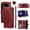 Red, variant on For Google Pixel 10 / 10 Pro Wallet Case, 9 Card Slots RFID Blocking Crossbody Leather Cover, Zipper Pocket, Detachable Wrist & Shoulder Strap, Magnetic Shockproof Protective Phone Case for Women
