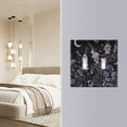 thumbnail image 4 of Yayeee Toggle Light Switch Wall Plate 3-Gang 6.37"x4.48" Decorative Outlet Cover, Light Purple Flowers, 4 of 7