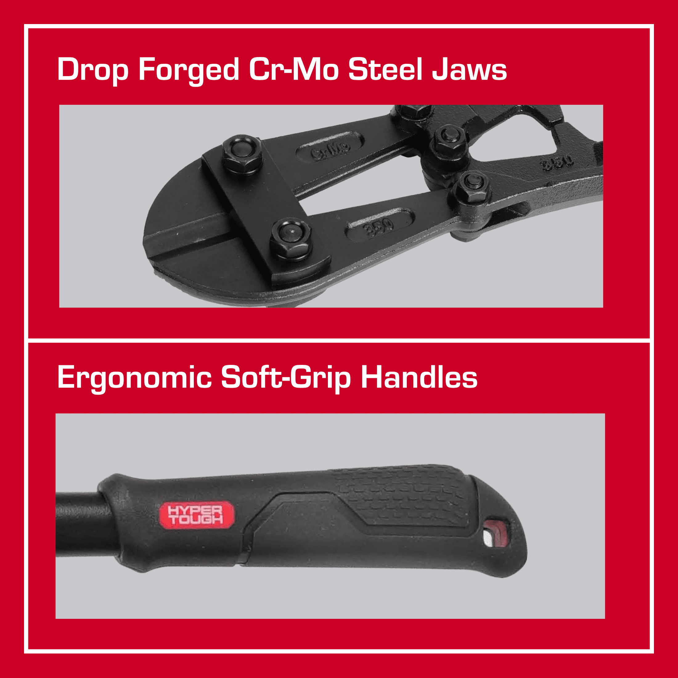 Hyper Tough 14 in Heavy-Duty Bolt Cutter with Comfort Grip Handles
