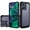 Black, variant on For Moto G Stylus 5G 2025 Ultimate CaseX Transparent Hybrid Case with Metal Buttons And Camera Edges - Midnight Green