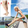 thumbnail image 4 of CUITING 2 Paires Bas de Compression à Bout Ouvert Fermeture Éclair 20-30 Mmhg Bas de Compression à Fermeture Éclair pour Femmes Hommes, 4 of 7