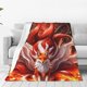 thumbnail image 1 of Balery Red Leaf Flame Fox Manta de Felpa Suave y Acogedora – Cobija de Franela Aterciopelada para Cama, Lavable y Cálida para Sofá, Mascotas, Transpirable-50"x40", 1 of 7