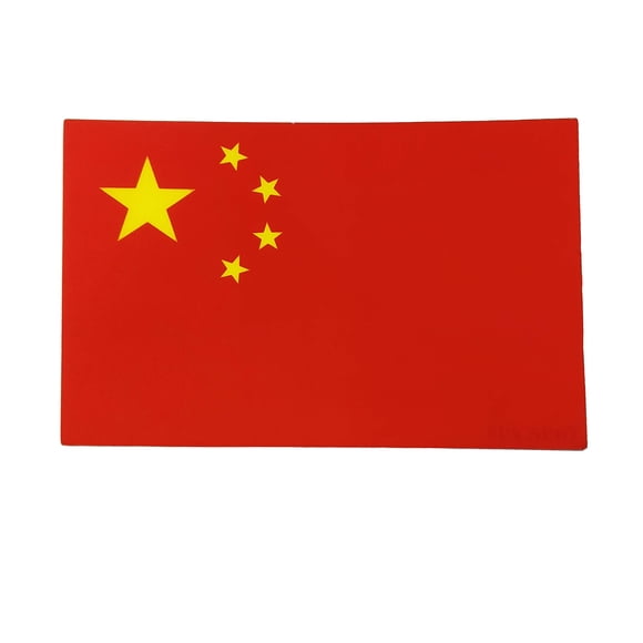Spy Spot China Flag | Set of 4 | 4" x 2.5" | Chinese Vinyl Stickers Weatherproof UV Resistant