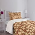 thumbnail image 5 of Ambesonne Mushroom Quilted Bedspread Set 2 Pcs, Grunge Harvest Farm Print, Twin Size, Beige Brown Cocoa, 5 of 6