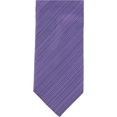 thumbnail image 1 of Kenneth Cole Mens Cain Stripe Self-tied Necktie, Purple, One Size, 1 of 1