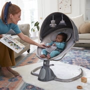 Monbebe 5-Mode Baby Swing with Bluetooth, Castle Point