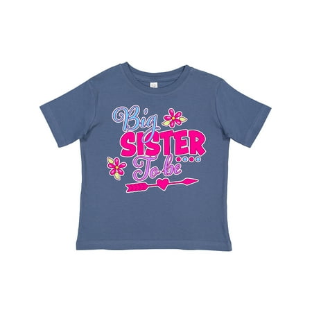 

Inktastic Big Sister to Be with Flowers and Arrow Gift Toddler Toddler Girl T-Shirt