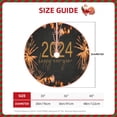 thumbnail image 3 of Daiia HAPPY NEW YEAR 2024 Drawing Merry Christmas Tree Skirt , Xmas Large Lace-up Tree Skirt, Santa Snowflakes Rustic Home Decorations New Year Party Farmhouse Decor-48", 3 of 7