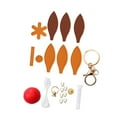 thumbnail image 3 of Milageto DIY Sewing Keychain Kit Colorful Car Key Chain Party Favors Bag Charm Making Brown and Khaki, 3 of 8