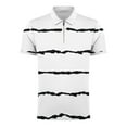 thumbnail image 4 of Awdenio Mens T-shirt Casual Printed Short Sleeve Turn Down Collar Zipper T-Shirt Blouse Tops Comfortable, Lightweight And Breathable, 4 of 5