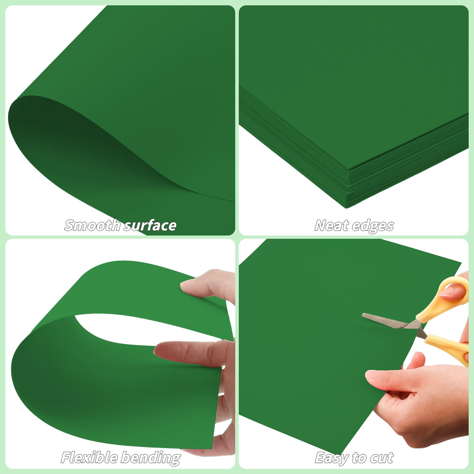 Dark Green Cardstock Paper 8.5'' X 11''  100 Sheets 180gsm/65 Lb Printer Cover Card Stock Construction For Making Printing Craft Drawing Scrapbooking School Supplies
