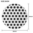 thumbnail image 6 of Soccer Ball Pattern Round Tablecloth 60"x60",Wrinkle Wipeable Table Cloth for Kitchen Dining Room Picnic Patio Party, 6 of 6