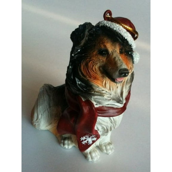 Littlegifts Sheltie Snowflake Scarf Dog Holiday Christmas Ornament
