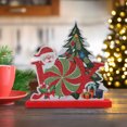 thumbnail image 3 of Christmas Santa Claus Crafts Wood Decoration Desktop Ornaments Dining Table Centerpieces Wood Ornaments Wood Signs Desktop, 3 of 4