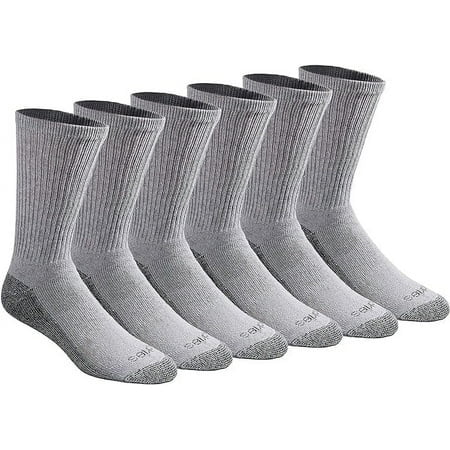 Dickies Men's Breathable Casual Crew Socks, Gray (6)