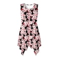 thumbnail image 4 of FUIALDOLG Women's Black Cats Dress Womens Ruffle A-line Flowy Midi Dress Lady Round Neck Sleeveless Sundress Beach Long Dresses Love Hearts Pattern Skirt Valentines Costume,S, 4 of 7