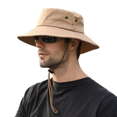 Apooke Men Hiking Hat Panama Hat SunProtection Fishing Hat Men SunHats UvProtection Wide Brim Camping Hat Mountaineering Hat
