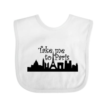 

Inktastic Take Me to Paris Skyline Gift Baby Boy or Baby Girl Bib