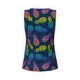 thumbnail image 6 of Goofa Retro Bright Pineapple Printed Womens Workout Tops for Women Sleeveless Yoga Shirts Athletic Running Tank Tops Sleeveless Gym Clothes Workout Apparel-XX-Large, 6 of 9