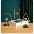 thumbnail image 4 of Tabletop Decoration Iron Geometric Frame Faux Crystal Ball Modern Desktop Ornament For Study Living Room Office, 4 of 21