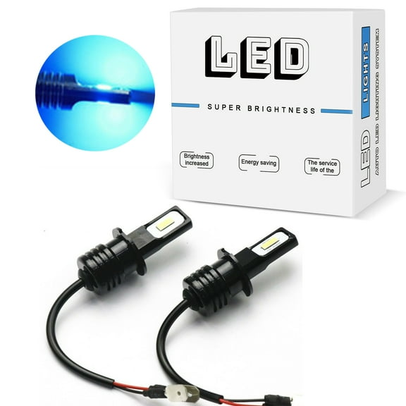 H3 LED 8000k Ice Blue Fog Driving Light Lamp Bulbs for Nissan Pathfinder 2001-2004 ,Pack of 2