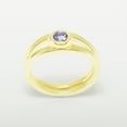 thumbnail image 4 of LBG 375 9k Yellow Gold Natural Tanzanite Womens Solitaire Band Ring - Size 11.75, 4 of 5