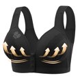thumbnail image 5 of LLYWEY Womens Bras No Underwire on Sale Lace Push up Bra Ladies Wire-Free Bra Style-1322 Women's Plus Double Support Bra Feature Adult Female Sport Sports Bras Black 38B, 5 of 9