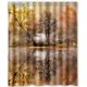 thumbnail image 1 of ABPHQTO Cortina de ducha Gold Fall Tree Reflection Cortina de ducha impermeable 120x180 cm, 1 of 2