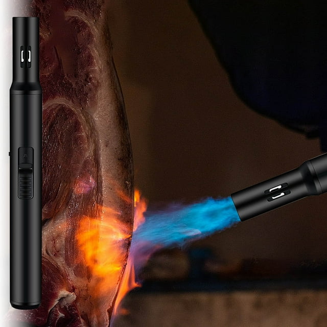 Lighter, 7.48 Inch Electric Candle USB Type C Rechargeable Lighter with Upgraded LED Battery Display Safety Switch Flameless Plasma Windproof for Cooking BBQs Fireworks