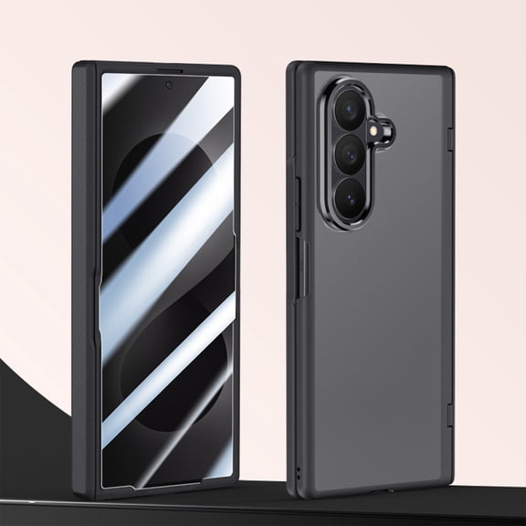 Lightweight Matte Magnetic Case for Samsung Galaxy Z Fold 8 Ultra, Built‑in Privacy Screen Protector Skin‑Friendly Hinge Protection Protective Cover, Support Wireless Charging, Black