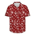 thumbnail image 5 of Men's Christmas Hawaiian Shirt with Santa and Beer Print Button Down Short Sleeve Aloha Top for Holiday Parties Festive Casual Wear, 5 of 5