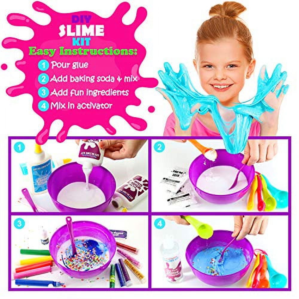 DilaBee - DIY Slime Making Kit - Super Jumbo Starter Set â€“ Safety Tested  & Certified! Non-Toxic Slime Accessories 