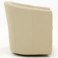 thumbnail image 3 of Pemberly Row Traditional Fabric Swivel Club Chair in Cream Finish, 3 of 6