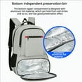 thumbnail image 2 of Minnieouse Mochila Térmica Para Picnics Equipada Con Cable De Datos Y Mochila Para Auriculares Bolsa Impermeable Para Hombres Mochilas Gris claro, 2 of 6