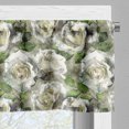 thumbnail image 5 of Ambesonne Rose Valance & Curtain, Romantic Innocent Flowers Art, 55"x36", Eggshell Dark Sepia and Green, 5 of 7