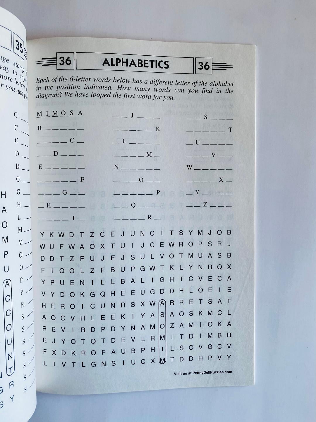 Volumes 116 and 117 of the Missing List Word Search Seek Puzzles from the Penny Press Selected Puzzle Series