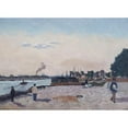 thumbnail image 3 of Armand Guillaumin 14x11 Black Modern Framed Museum Art Print Titled - The Quai De Bercy (1874), 3 of 5