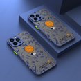thumbnail image 1 of Astronaut Acrylic Clear Case For iPhone 16 15 Pro Max Plus 14 Pro 13 12 11 Pro Max X XS XR 7 8 Shockproof Matte Cartoon Cover Blue For iPhone 11, 1 of 6