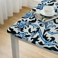 thumbnail image 4 of HAOXIT  Square Tablecloth, Handblock Print Floral Table Cloth for Kitchen Dining Linen I Parties, Weddings, Outdoors, Spring Summer white, 4 of 7