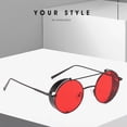 thumbnail image 2 of Retro Round Sunglasses Crystal Lens Double Beam Metal Frame Fashion Eyewear For Men And Women Gold And Silver Glasses, 2 of 3