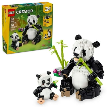 LEGO Creator 3 in 1 Wild Animals Panda Family - Building Toy with 3 Building Options, Panda, Penguin, or Orca - Animal Figures for Kids, Girls and Boys, Ages 8  - Gift for Graduation - 31165