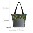 thumbnail image 3 of Pofeuu Jungle Leopard Yellow Print Women Fashion Shoulder Handbags Top Handle Satchel Bags Tote Shoulder Shopping Bag Stylish Canvas Tote Bag, 3 of 6