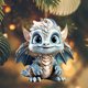 thumbnail image 4 of Decoraciones navideñas de dragón de dibujos animados acrílico exquisito realista para niños adultos, 4 of 7