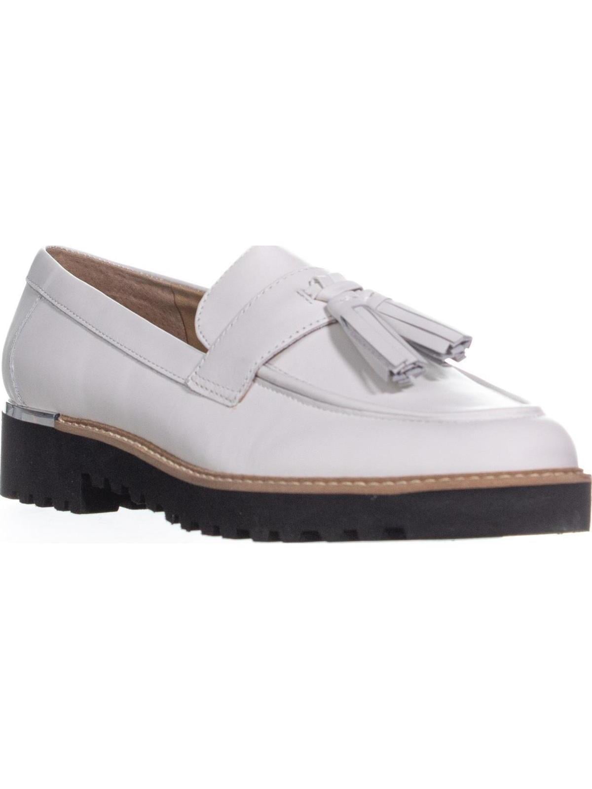 franco sarto white loafers